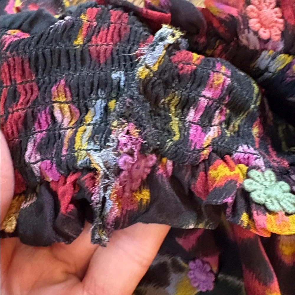 Farm Rio sz M long sleeve ruffled floral midi dress - Picture 9 of 13
